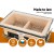 Grillz Ceramic Hibachi BBQ Grill, Diatomaceous Earth, 24x41x16.5CM, Portable Japanese Style, Dual Charcoal Chambers