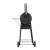 Grillz Offset 2-In-1 BBQ Smoker, Heavy-Duty Steel, 113x104x42cm, Black - Portable Charcoal Grill & Smoker with Wheels