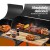 Grillz Offset 2-In-1 BBQ Smoker, Heavy-Duty Steel, 113x104x42cm, Black - Portable Charcoal Grill & Smoker with Wheels