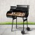 Grillz Offset 2-In-1 BBQ Smoker, Heavy-Duty Steel, 113x104x42cm, Black - Portable Charcoal Grill & Smoker with Wheels