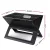 GRILLZ Portable Charcoal BBQ Grill, Cold Rolled Steel, 45x30cm, Foldable, Heavy-Duty, Compact, Easy Clean, Chrome-Plated