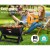 GRILLZ Portable Charcoal BBQ Grill, Cold Rolled Steel, 45x30cm, Foldable, Heavy-Duty, Compact, Easy Clean, Chrome-Plated