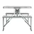 Weisshorn Folding Camping Table Set - Portable Aluminium Outdoor Picnic BBQ with 2 Bench Chairs, Seats 4, 35kg Capacity