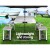 Weisshorn Folding Camping Table Set - Portable Aluminium Outdoor Picnic BBQ with 2 Bench Chairs, Seats 4, 35kg Capacity