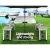 Weisshorn Folding Camping Table Set - Portable Aluminium Outdoor Picnic BBQ with 2 Bench Chairs, Seats 4, 35kg Capacity
