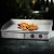 Devanti 73cm Commercial Electric Griddle, 4400W, Stainless Steel, Dual-Zone Cooking, S-Shaped Heating, 50-300°C