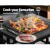 Grillz 2-in-1 Fire Pit BBQ Grill Table, Steel, 81x81x45cm, Stone Pattern, All-Season Outdoor Heating & Cooking