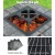 Grillz 4-in-1 Fire Pit BBQ Grill & Ice Bucket Table, Steel & Ceramic, 81x81x44cm, Rust-Resistant Outdoor Entertainer