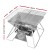 Grillz 2-in-1 Portable Fire Pit BBQ Grill, Stainless Steel, 35cm, Includes Carry Bag, Ideal for Camping & Patios