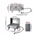 Grillz Portable Gas BBQ Grill, Stainless Steel, 12,000 BTU, Foldable Design, Double-Sided Plate, Easy Clean, 46.5x28.