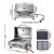 Grillz Portable Gas BBQ Grill, Stainless Steel, 2 Burners, 52x33cm Cooking Area, Foldable Design, Easy Clean