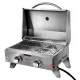 Grillz Portable Gas BBQ Grill, Stainless Steel, 2 Burners, 10,000 BTU Each, Foldable Design, Easy Clean, Outdoor Cooking