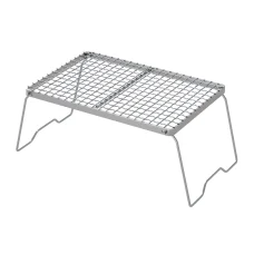 Grillz Portable BBQ Grill - Foldable Charcoal Smoker with Stainless Steel Grates, Compact 35.5cm, Ideal for Camping