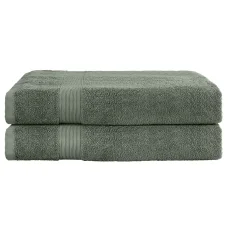 2 Pack Extra Large Bath Sheets Set, 100% Cotton, 180x90cm, 550GSM, Quick Dry, Highly Absorbent, Green Towels