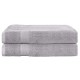 2 Pack Extra Large Bath Sheets Set, 100% Cotton, 180x90cm, 550GSM, Highly Absorbent, Quick-Dry, Grey Towels