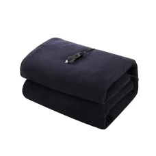 Giselle Bedding Electric Heated Car Blanket - Ultra-Soft Fleece, 150x110cm, 12V DC, 2m Cord, Ideal for Travel & Camping