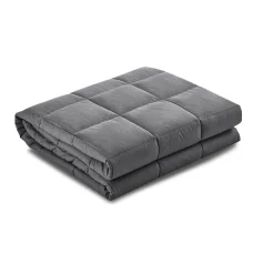 Giselle Bedding 2.3KG Weighted Blanket - Dark Grey Microfibre, Deep Touch Pressure, 76cm x 102cm for Kids' Comfort