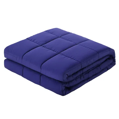 Giselle Bedding Weighted Blanket 6.8kg - Premium Microfibre, Glass Beads, 122x198cm, Deep Touch Pressure, Blue