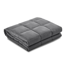 Giselle Weighted Blanket 9KG Dark Grey - 100% Microfibre, 152x203cm, Deep Touch Pressure for Better Sleep and Relaxation