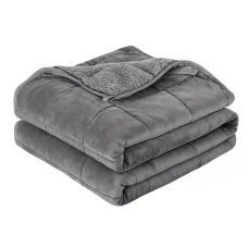 Giselle Bedding 5.5KG Weighted Blanket - Dual-Sided Fleece & Sherpa, 120x180cm, Anti-Anxiety, Even Weight Distribution