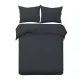 Giselle Bedding King Quilt Cover Set, Classic Black - 100% Microfibre, 3-Piece, Pinch Pleated, Machine Washable