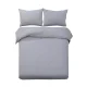 Giselle Bedding 3-Piece King Quilt Cover Set in Classic Grey - Premium Microfibre, Pinch Pleated, Machine Washable