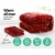 Giselle Bedding Faux Mink Quilt Burgundy King - Soft, Thermo-Regulating, Double-Sided with Matching Pillowcases