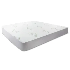 Giselle Bedding Bamboo Mattress Protector Double - Water-Resistant, Anti-Bacterial, Fits 40cm Deep Mattresses