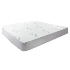 Giselle Bedding Bamboo Mattress Protector - Water-Resistant, Anti-Bacterial, Fits Single Mattresses Up to 40cm Deep