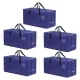 Artiss Heavy Duty Waterproof Moving Bags 5 Pack - 40KG Capacity, Backpack Straps, Extra Large 74x36x38cm, Blue Artiss Heavy Duty Waterproof Moving Bags 5 Pack - 40KG Capacity, Backpack Straps, Extra Large 74x36x38cm, Blue