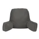 Giselle Bedding Grey Reading Pillow with Ergonomic Armrests – 49x49x15cm, Overstuffed Faux Suede Lumbar Support Cushion