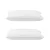 Giselle Bedding Duck Feather and Down Pillow Twin Pack 1kg Filling 100% Cotton Hypoallergenic 73x48cm White