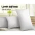 Giselle Bedding Duck Feather and Down Pillow Twin Pack 1kg Filling 100% Cotton Hypoallergenic 73x48cm White