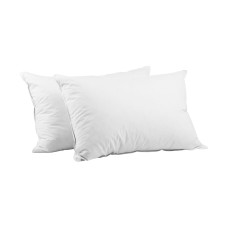 Giselle Bedding Duck Feather and Down Pillow Twin Pack 1kg Filling 100% Cotton Hypoallergenic 73x48cm White Giselle Bedding Duck Feather and Down Pillow Twin Pack 1kg Filling 100% Cotton Hypoallergenic 73x48cm White