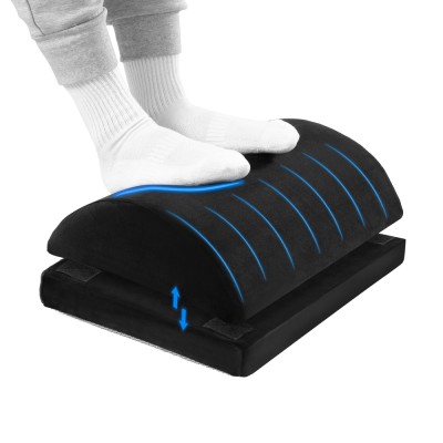 Giselle Bedding Memory Foam Footrest Cushion, Adjustable Height, Soft Plush Fabric, Non-Slip, 45x32x16cm, Black Giselle Bedding Memory Foam Footrest Cushion, Adjustable Height, Soft Plush Fabric, Non-Slip, 45x32x16cm, Black