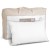 Giselle Bedding Goose Feather Down Pillows Twin Pack 1kg Filling, 100% Cotton Cover, Hypoallergenic, 75x50cm, White Giselle Bedding Goose Feather Down Pillows Twin Pack 1kg Filling, 100% Cotton Cover, Hypoallergenic, 75x50cm, White
