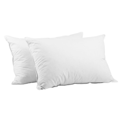 Giselle Bedding Goose Feather and Down Pillow Twin Pack, 1kg Fill, 100% Cotton, Hypoallergenic, 75x50cm, White Giselle Bedding Goose Feather and Down Pillow Twin Pack, 1kg Fill, 100% Cotton, Hypoallergenic, 75x50cm, White