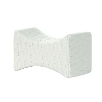 Giselle Bedding Memory Foam Knee Pillow - Ergonomic Contoured Design, 40D Density, Rayon Cover, 32x18x20cm, Pain Relief
