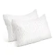 Giselle Bedding Twin Pack Memory Foam Pillows - Gel-Infused, Hypoallergenic, Eco-Friendly, Single Size, Removable Cover
