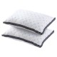 Giselle 2pcs Microfibre Pillows - 1kg Filling, Soft Cover, Allergen-Free, 70x45cm, Ideal for All Sleep Positions