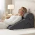 Giselle Bedding Adjustable Wedge Pillow Grey - Cooling Gel Memory Foam, 56x57x30 cm, Ergonomic Support, Washable Cover