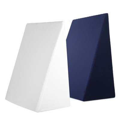 Giselle Bedding Wedge Pillow - 3-in-1 Support, Cool Gel Memory Foam, Waterproof Cover, 62x64x30cm, White & Blue Giselle Bedding Wedge Pillow - 3-in-1 Support, Cool Gel Memory Foam, Waterproof Cover, 62x64x30cm, White & Blue