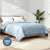 Giselle Bedding Double Tencel Quilt 200GSM - Lightweight, Moisture-Wicking, Blue, OEKO-TEX Certified, Machine Washable
