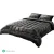Giselle Bedding Faux Mink Quilt Charcoal Queen - Soft, Thermo-Regulating, Double-Sided with Matching Pillowcases