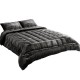 Giselle Bedding Charcoal Super King Faux Mink Quilt Set - Luxurious, Warm, Thermo-Regulating with Matching Pillowcases Giselle Bedding Charcoal Super King Faux Mink Quilt Set - Luxurious, Warm, Thermo-Regulating with Matching Pillowcases
