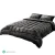 Giselle Bedding Charcoal Super King Faux Mink Quilt Set - Luxurious, Warm, Thermo-Regulating with Matching Pillowcases