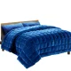 Giselle Bedding Super King Faux Mink Quilt Set, Navy Blue - Luxurious, Thermo-Regulating, 500gsm with Pillowcases