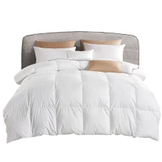 Giselle Bedding 700GSM Goose Down Feather Quilt Double - Lightweight, Warm, 100% Cotton Cover, Mite-Resistant
