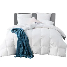 Giselle Bedding Super King Goose Down Quilt - 700GSM, Lightweight, 100% Cotton Cover, Baffle Construction, White