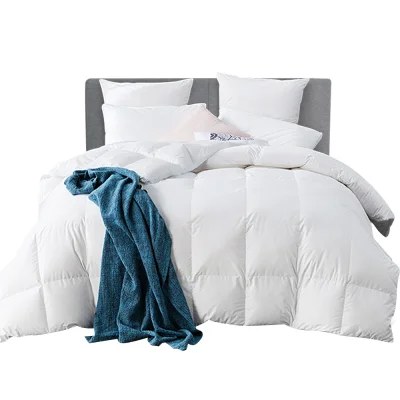 Giselle Bedding Super King Goose Down Quilt - 700GSM, Lightweight, 100% Cotton Cover, Baffle Construction, White